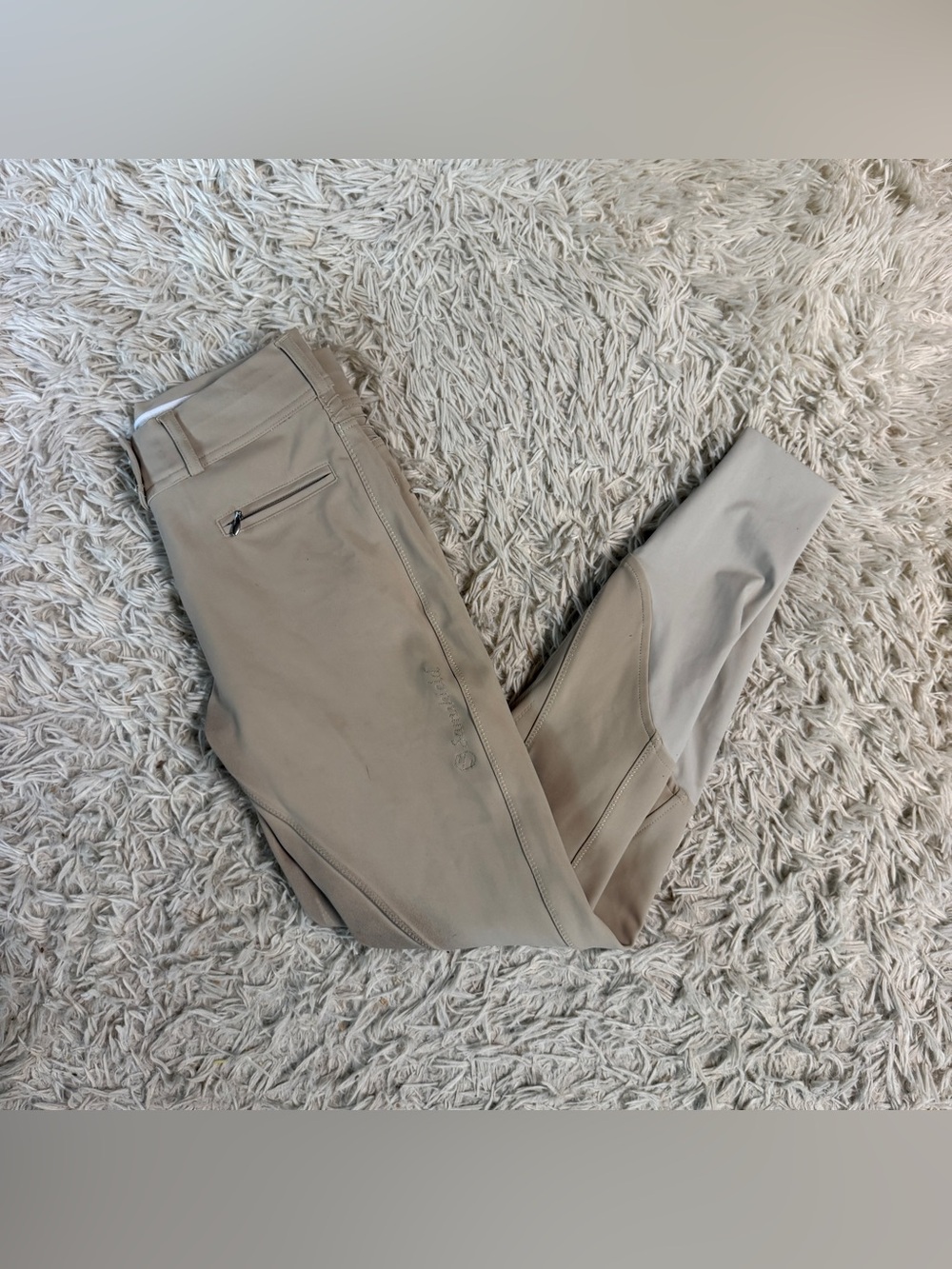 Women’s Size 22R Tan Samshield Knee Patch Horseback Riding Breeches